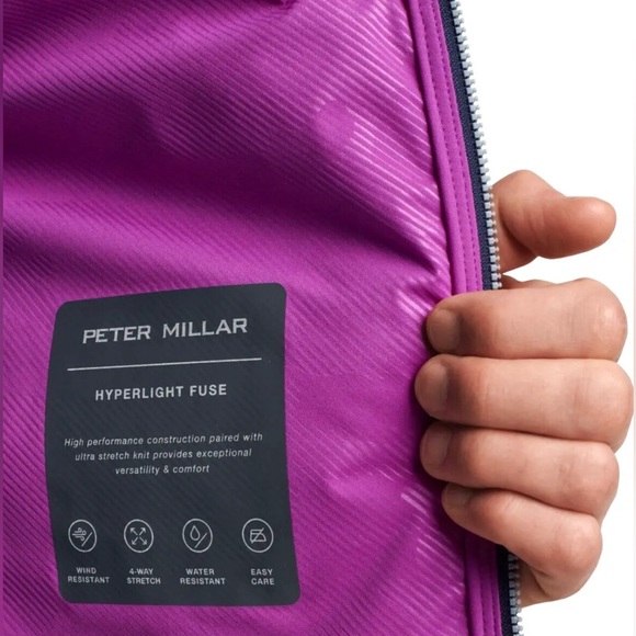 Peter Millar NWT Zippered Vest Mens XL Pink & Blue $178 Hyperlight Fuse - Picture 3 of 8